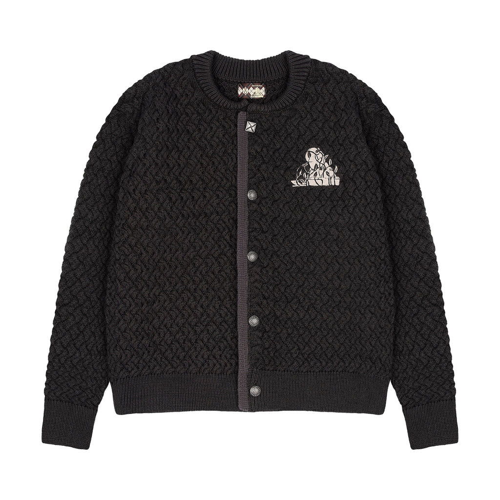 Derschutze "garden of eden" Cardigan anthracite