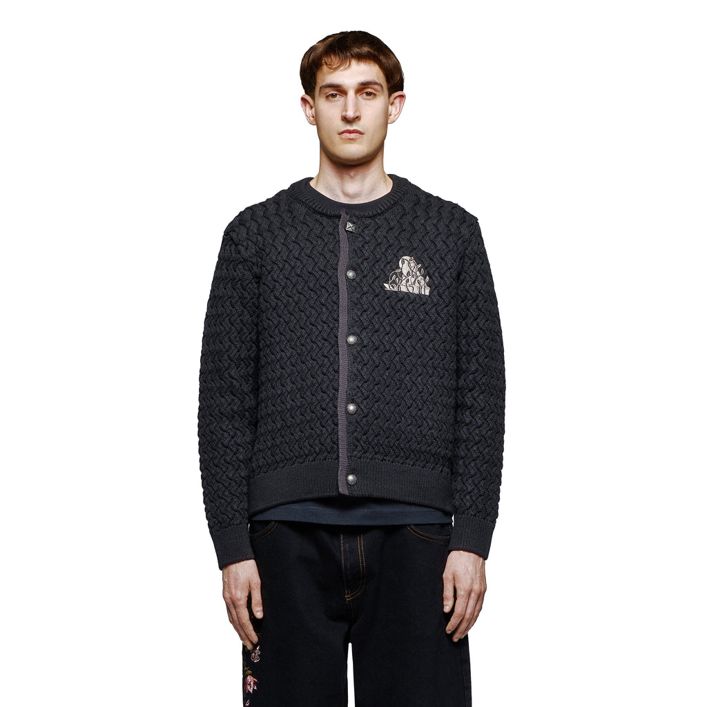 Derschutze "garden of eden" Cardigan anthracite