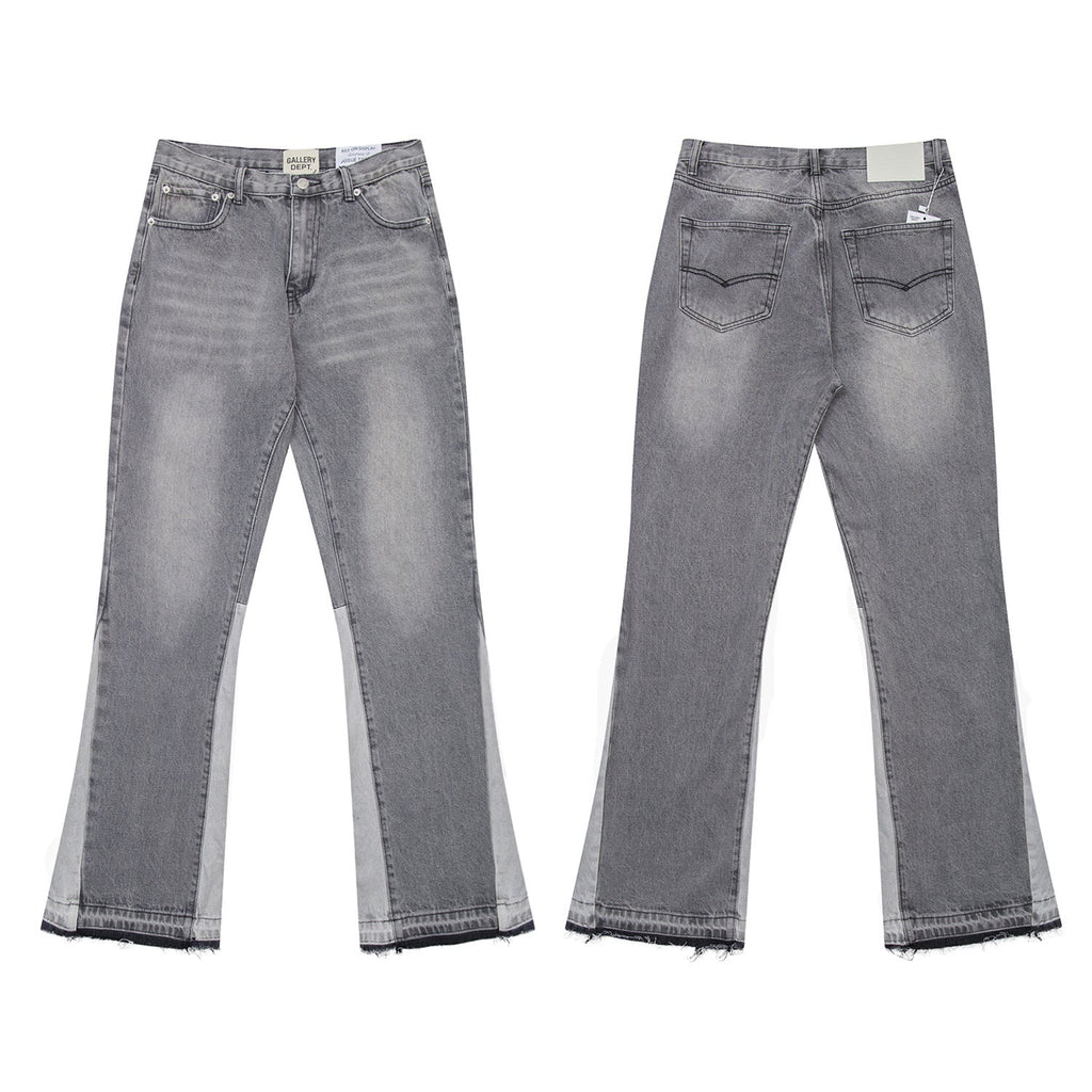 Gallery Dept Jeans Color-matching Flared Jeans Floor-mopping Straight Pants
